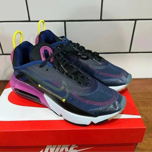 Nike Women's Sneakers - Black, Purple, Yellow - Picture 1 of 7